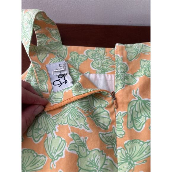 Lilly Pulitzer Vintage Y2K Butterfly Print Sleeveless Mini Dress Preppy Size 2 - Picture 5 of 5